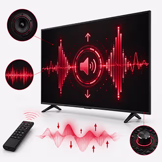 بی کیفیت بودن صدای تلویزیون دوو